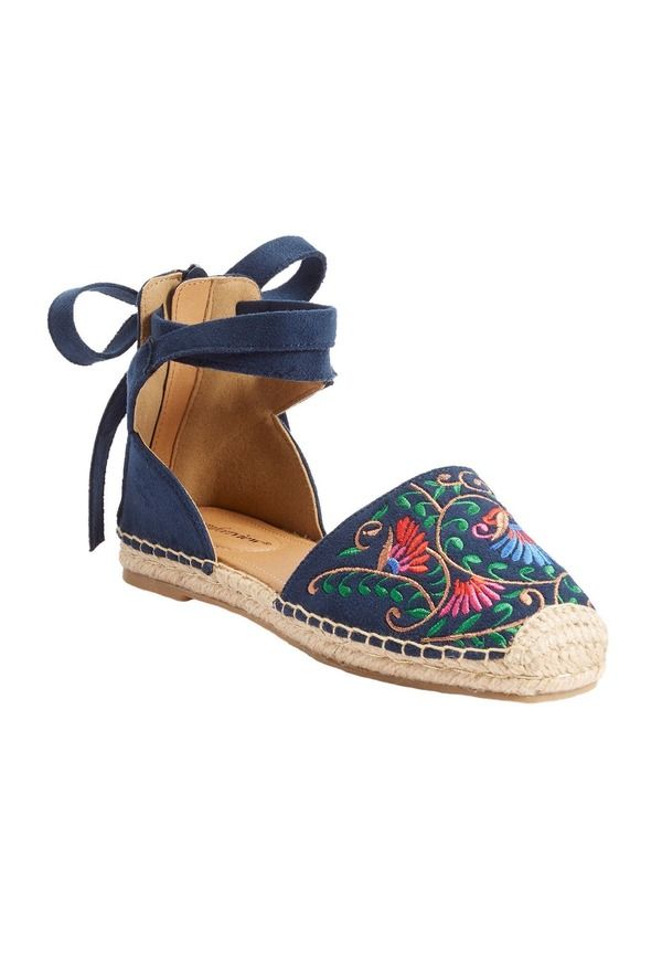 コンフォートビュー レディース シューズ サンダル Comfortview The Shayla Flat Espadrillembroidery