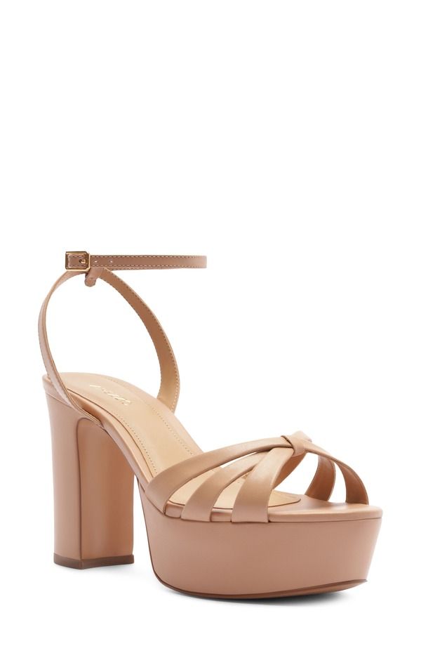アレッツォ レディース シューズ ヒール プラットフォーム サンダル アンクル Arezzo Veronicankle Straplatform Sandal True Sand サンド