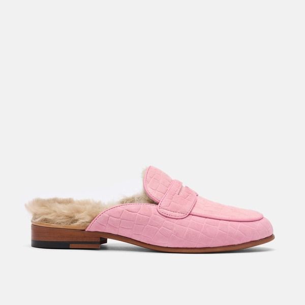 マークノーラン レディース シューズ スリッポン・ローファー MARC NOLAN Ms Del Mar Loafer Mule Pink Croc ピンク