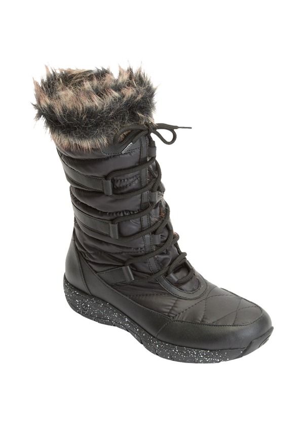コンフォートビュー レディース シューズ ブーツ・レインブーツ Comfortview The Izabella Trail Weather Boot Black ブラック
