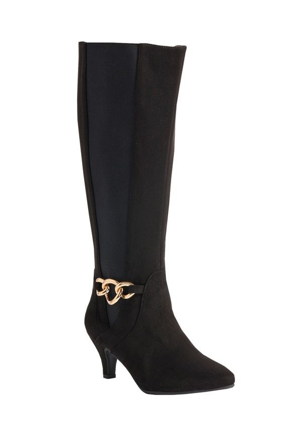コンフォートビュー レディース シューズ ブーツ・レインブーツ Comfortview The Rosey Wide Calf Boot Black ブラック