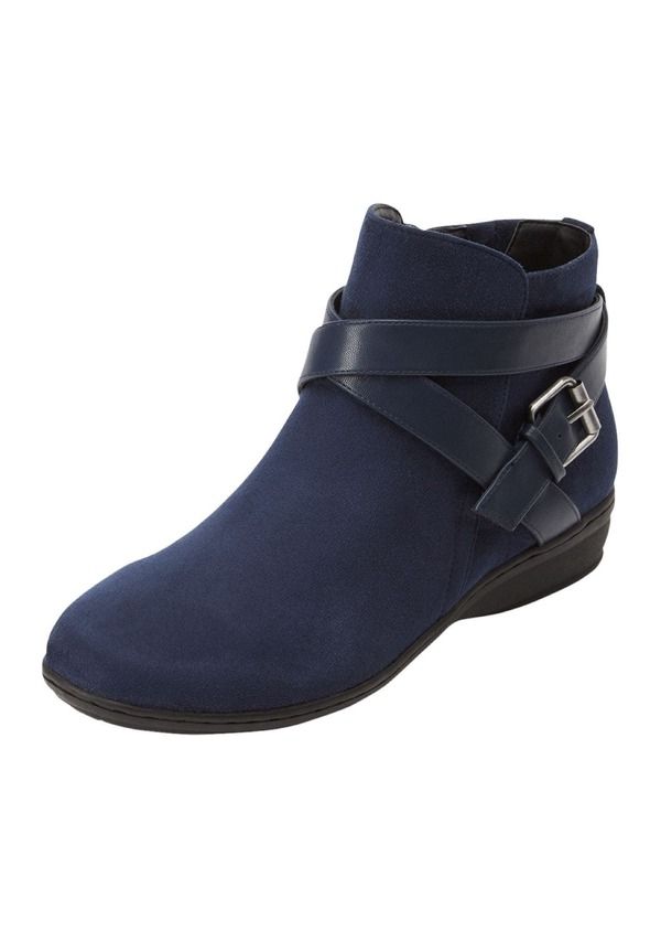 コンフォートビュー レディース シューズ ブーツ・レインブーツ Comfortview The Bronte Bootie Navy ネイビー