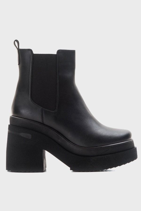 プロローグシューズ レディース ブーツ・レインブーツ チェルシーブーツ チェルシー Prologue Shoes Antwerp Chelsea Boot Black Faux Leather ブラッ