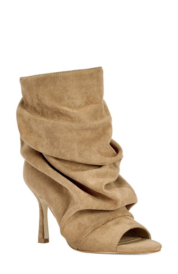 アザレア ワン レディース シューズ ブーツ・レインブーツ AZALEA WANG Apex Slouchy Open Toe Bootie Light Brown ブラウン
