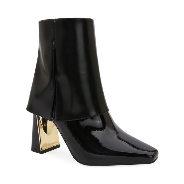 ナインティユニオン レディース シューズ ブーツ・レインブーツ ヒール NINETY UNION Folded Calf Metal Heel Bootie Black ブラック