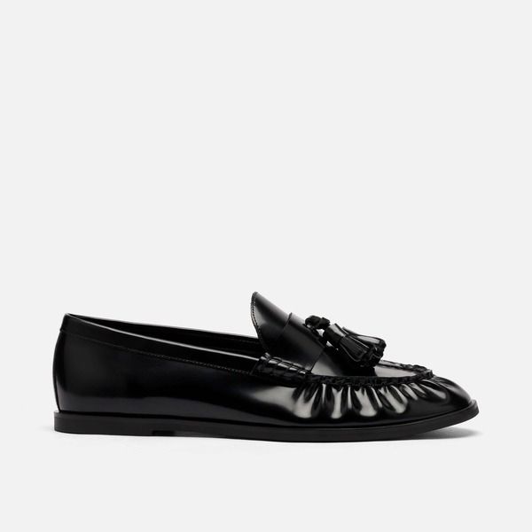 マークノーラン レディース シューズ スリッポン・ローファー レザー MARC NOLAN Morgan Patent Leather Tasseloafers Black ブラック