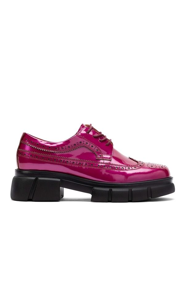 マークノーラン レディース シューズ スニーカー ウィングチップ ダービー レザー MARC NOLAN Ms Alexander Leather Lug Wingtip Derby Magenta