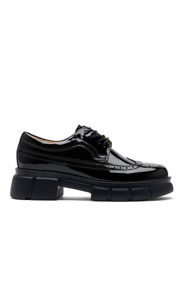 マークノーラン レディース シューズ スニーカー ウィングチップ ダービー レザー MARC NOLAN Ms Alexander Leather Lug Wingtip Derby Black Pa