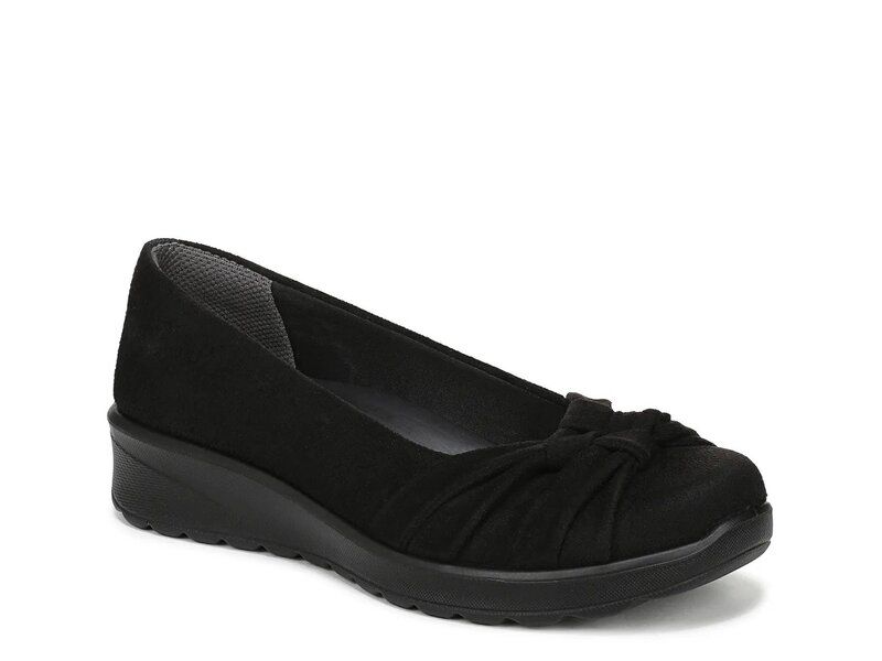 ライフストライド レディース シューズ スリッポン・ローファー LifeStride Glamour Wedge SlipOn Black ブラック