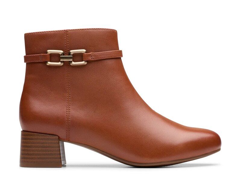クラークス レディース シューズ ブーツ・レインブーツ Clarks Iridessa Air Bootie Dark Tan Leather タン