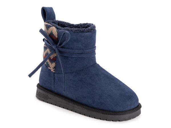 ムクルクス レディース シューズ ブーツ・レインブーツ Tシャツ ブーツ MUK LUKS Teenie Bootie Navy ネイビー
