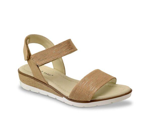 ダイビッドテイト レディース シューズ サンダル David Tate Samba Wedge Sandal Gold Metallic ゴールド