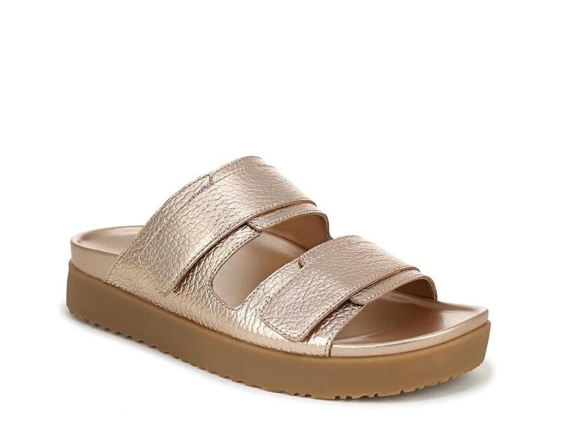 バイオニック レディース シューズ サンダル Vionic Riviera Wedge Sandal Bronze Leather