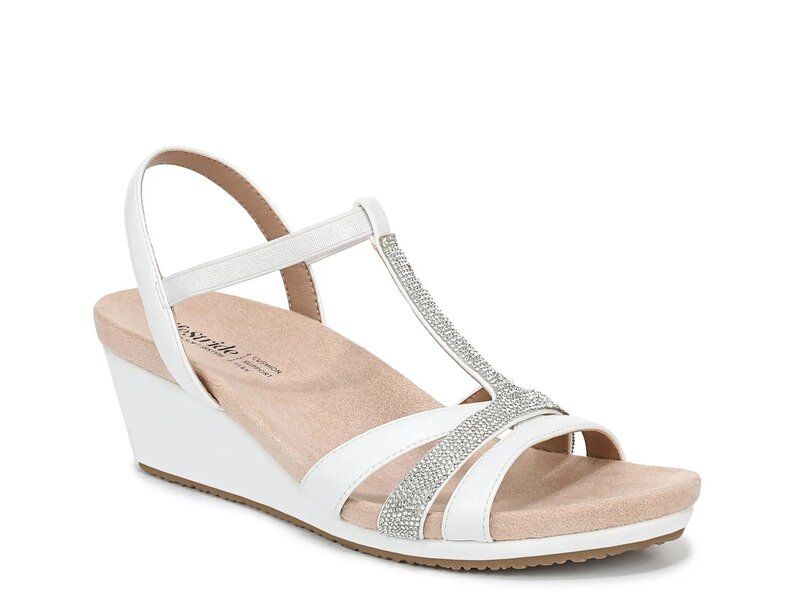 ライフストライド レディース シューズ サンダル LifeStride Mimosa Wedge Sandal White ホワイト