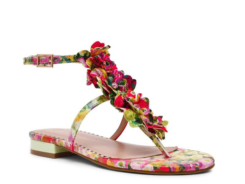 ベッツィジョンソン レディース シューズ サンダル Betsey Johnson Kenedy Sandal PinkGreen Floral Print ピンク