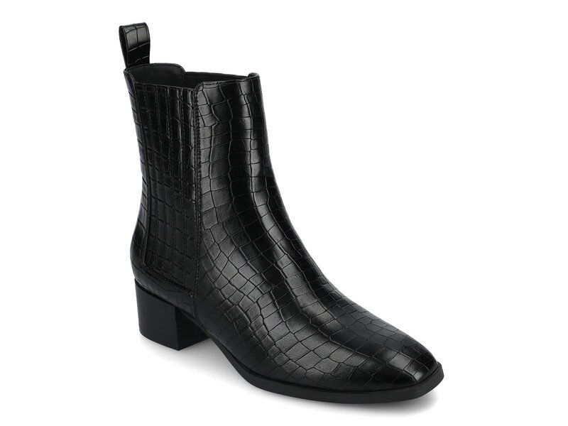 ジャーニー レディース シューズ ブーツ・レインブーツ Journee Wrenley Bootie Black Croc Print ブラック