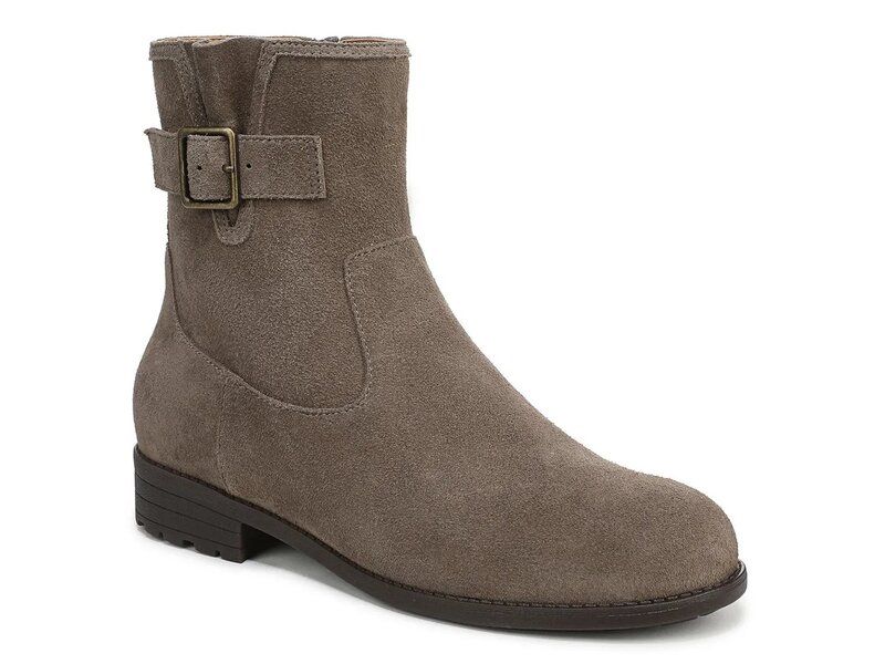 バイオニック レディース シューズ ブーツ・レインブーツ Vionic Jill Bootie Stone Suede ストーン