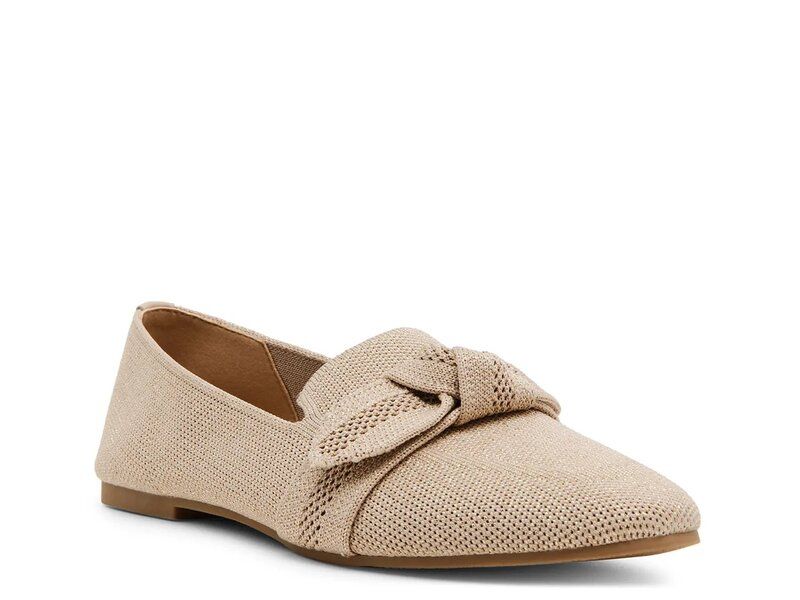 アンクライン レディース シューズ スリッポン・ローファー Anne Klein Tarsy Loafer Soft Gold Knit ゴールド