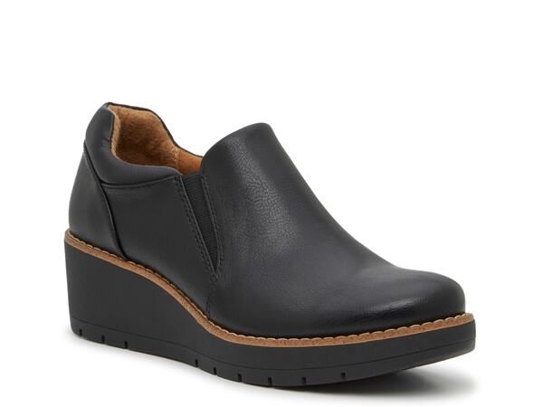 ユーロソフト レディース シューズ スリッポン・ローファー Eurosoft Fabri Wedge SlipOn Black ブラック