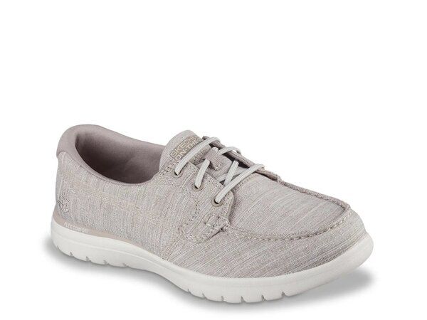 スケッチャーズ レディース シューズ デッキシューズ Skechers OntheGo Flex Ashore Boat Shoe Taupe トープ