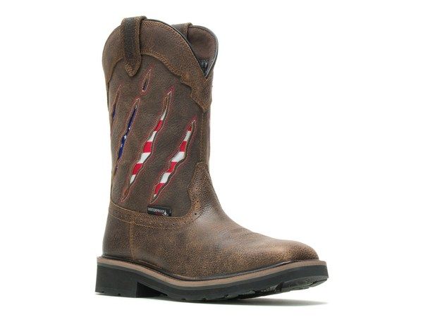 ウルヴァリン メンズ シューズ ブーツ・レインブーツ Wolverine Rancher Claw Wellington Work Boot Dark Brown ブラウン