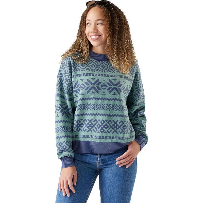 スマートウール レディース アウター ニット・セーター セーター Smartwool Edgewood Heritage Crew Sweater Womens Arctic Green グリーン