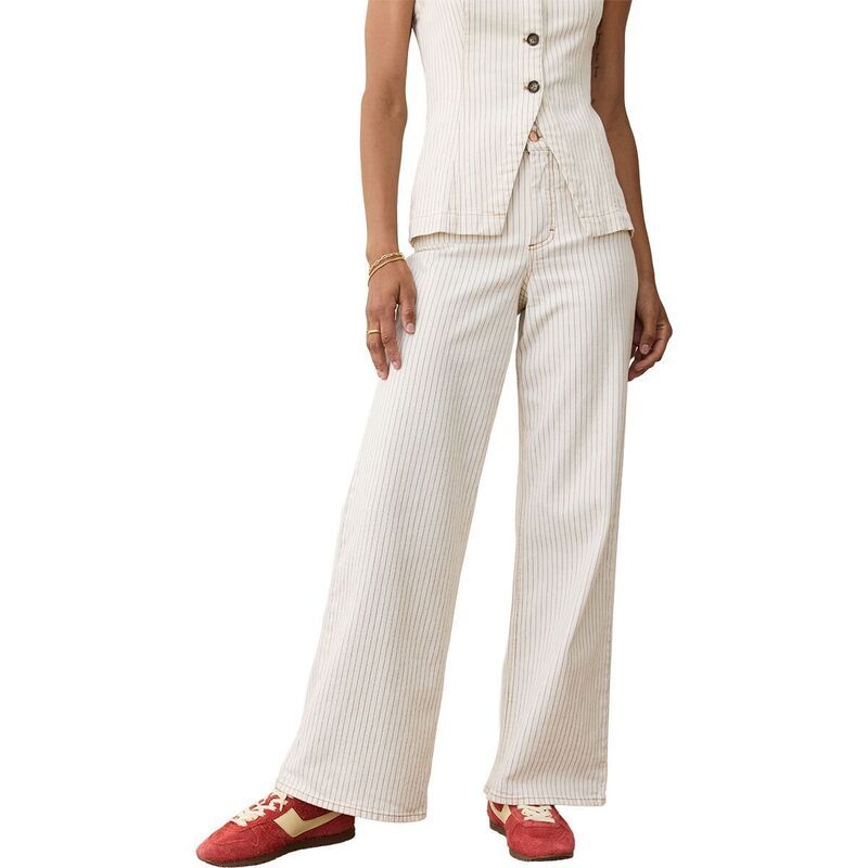マリーン レイヤー レディース ボトムス カジュアルパンツ ワイドレッグ Marine Layer Charlie Stripe Wide Leg Pant Womens Ticking Stripe