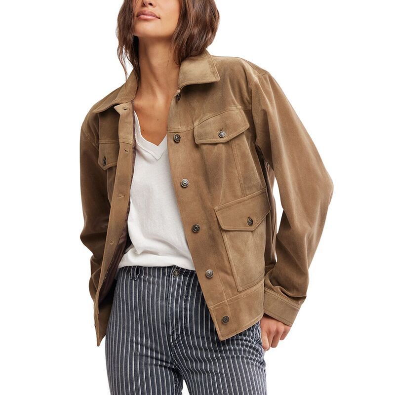 フリーピープル レディース アウター ジャケット・ブルゾン ジャケット Free People Night Ranch Vegan Jacket Womens Antique Bronze