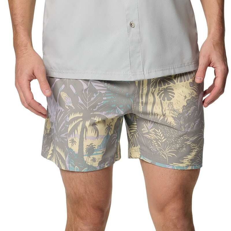 コロンビア メンズ 水着 ハーフパンツ・ショーツ プリント Columbia PFG Rambler Printed 8in Water Short Mens Lemon Wash Tarpon Tr