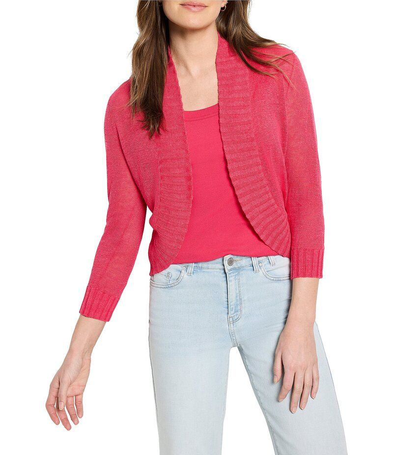 ニックアンドゾー レディース アウター ニット・セーター カーディガン ニット リネン NIC ZOE Bolero Lightweight Linen Blend Knit Open Front 3