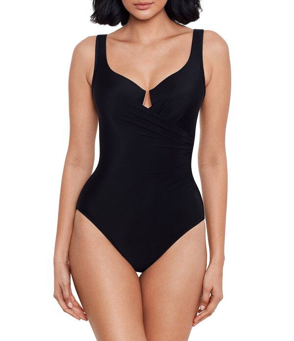 ミラクルスーツ レディース トップス ワンピース Miraclesuit Must Haves Underwire Bra Front Keyhole Tank One Piece Swimsuit