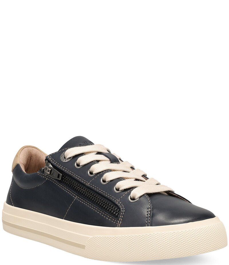 タオスフットウェア レディース シューズ スニーカー プラットフォーム レザー Taos Footwear Z Soul Lux Leather Zip Platform Sneakers NavyS