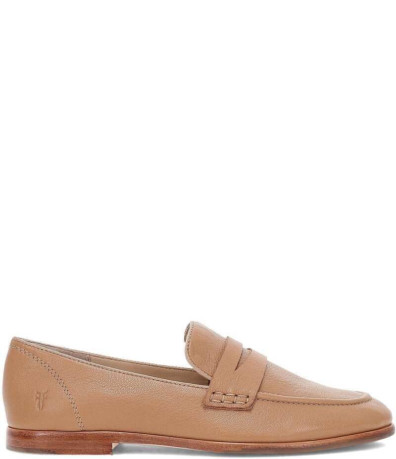 フライ レディース シューズ スリッポン・ローファー レザー ローファー Frye Faith Leather Penny Loafers Tan タン