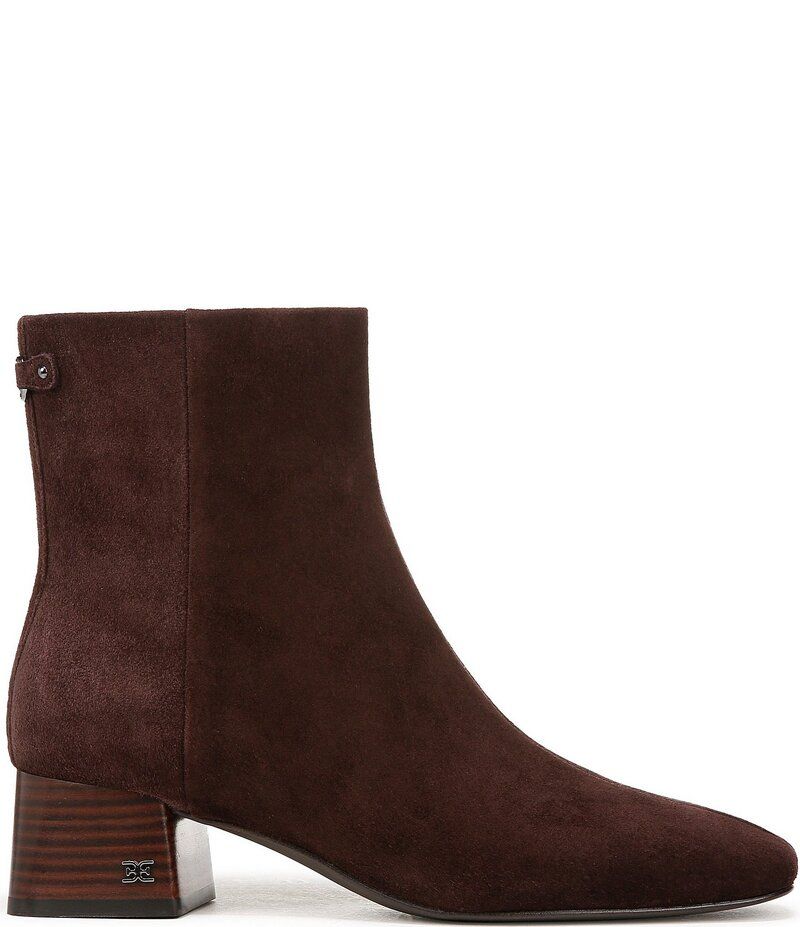 サムエデルマン レディース シューズ ブーツ・レインブーツ スエード ブーツ Sam Edelman Paige Suede Square Toe Dress Booties Cafe Noir