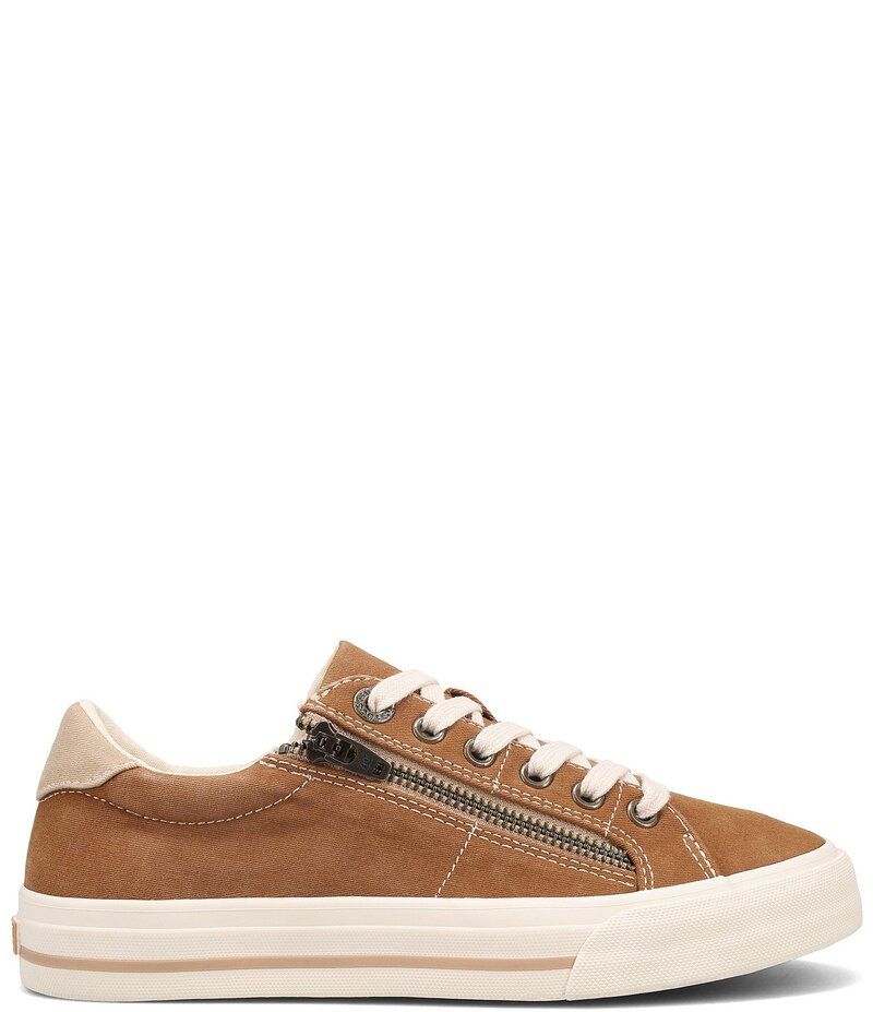 タオスフットウェア レディース シューズ スニーカー オックスフォード Taos Footwear ZSoul Canvas Oxford Zip Detail Sneakers Golden Tan