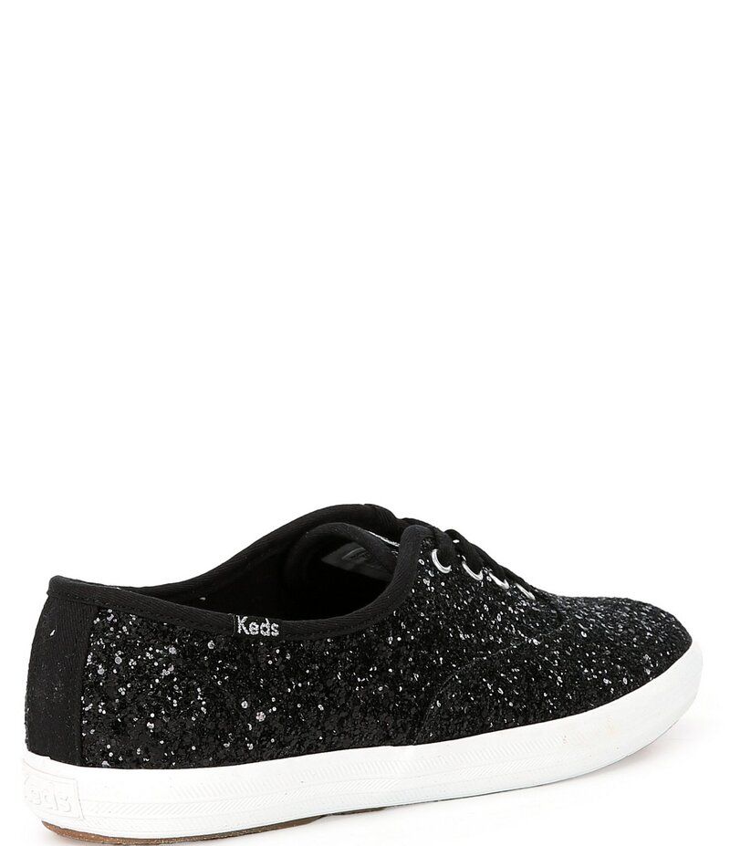 ケッズ レディース ボトムス カジュアルパンツ スニーカー Keds Celebrations Collection Champion Glitter Sneakers Black ブラック
