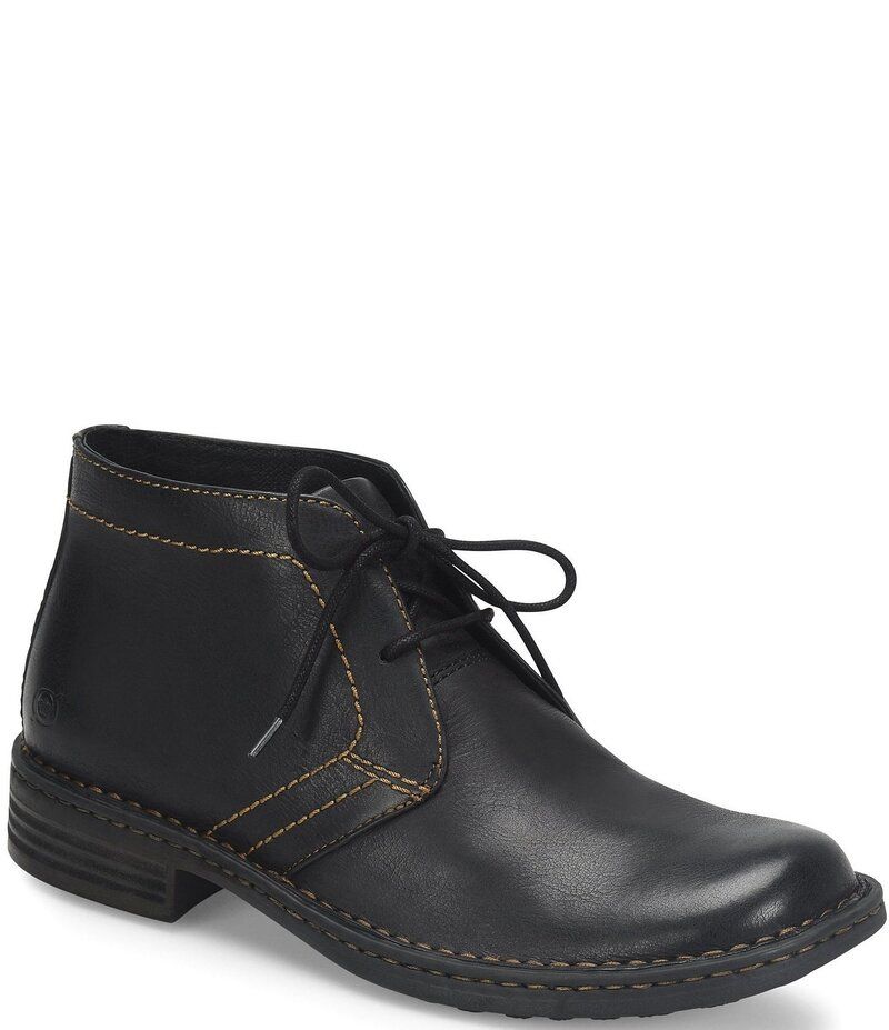 ボーン メンズ シューズ ブーツ・レインブーツ レザー Born Mens Harrison Leather Chukka Boots Black ブラック