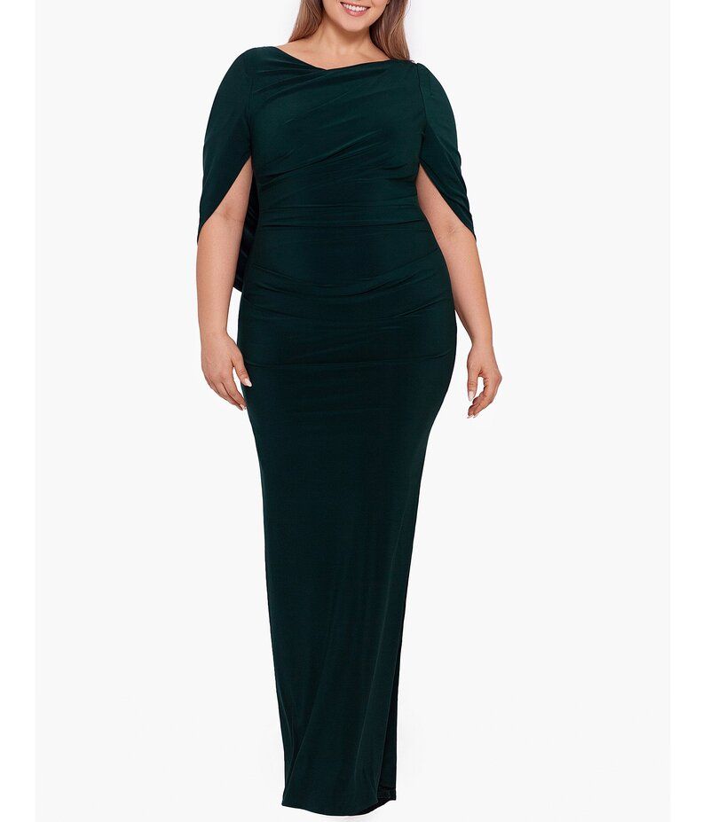ベッツィアンドアダム レディース トップス ワンピース ドレープ プラスサイズ Betsy Adam Plus Size Boat Neck 34 Drape Sleeve Gown Forest フ 43,420円
