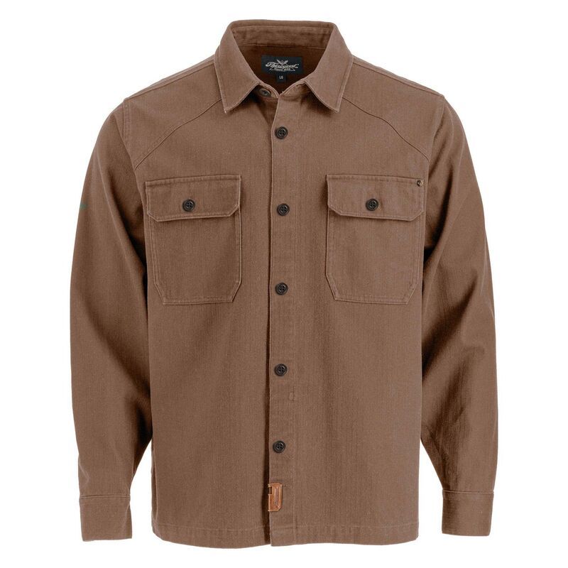 ソログッド メンズ トップス Tシャツ Thorogood Menstone Washerringbone Button Overshirt Otter ストーン