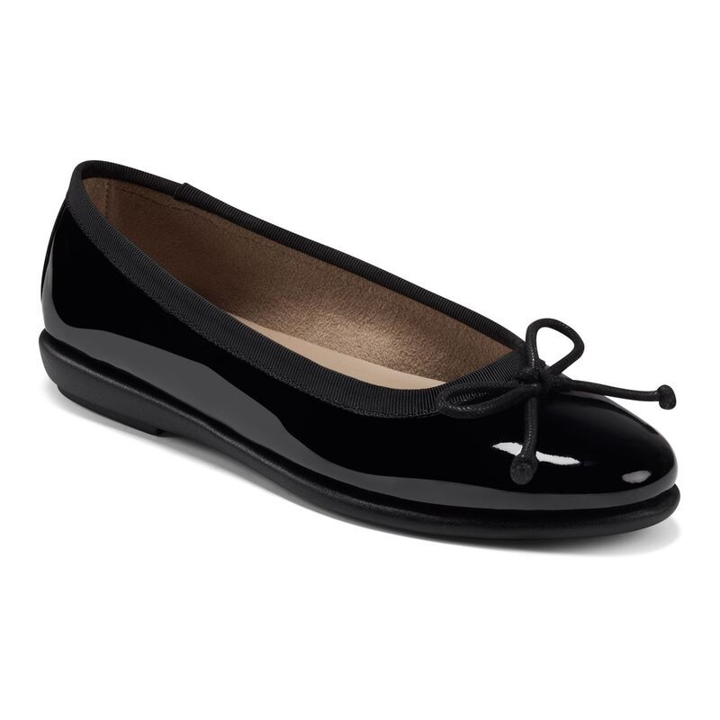 エアロソールズ レディース シューズ サンダル Aerosoles Homebet Womens Ballet Flats Black Patent Pu ブラック