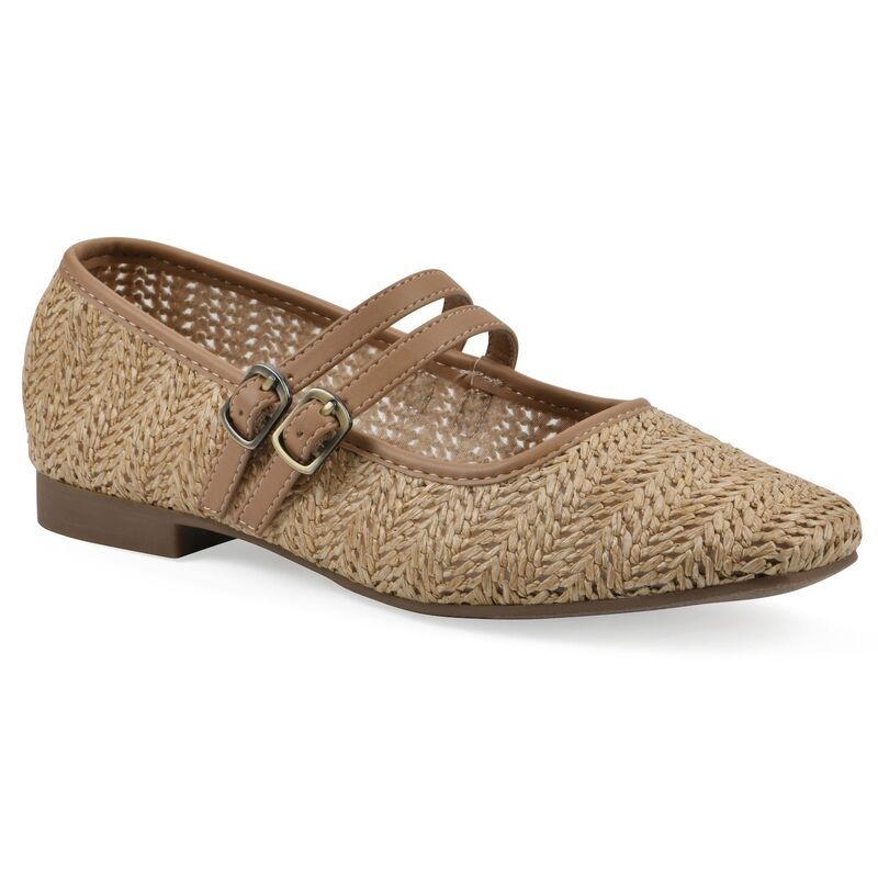ホワイトマウンテン レディース シューズ サンダル White Mountain Bocage Womens Mary Jane Flats Dark Natural Smooth ホワイト