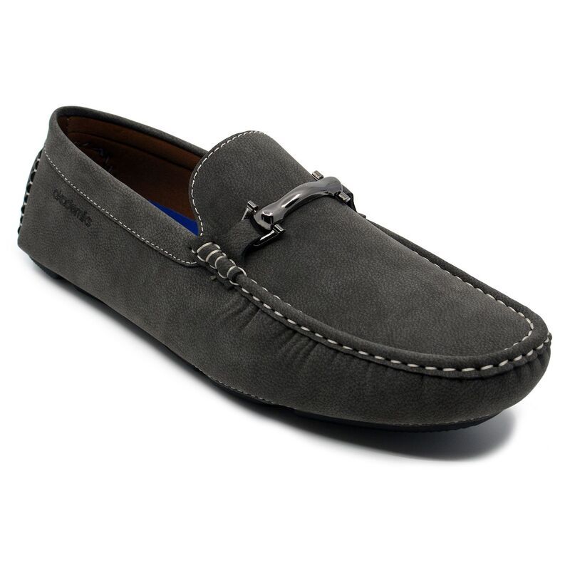 アカデミクス メンズ シューズ スリッポン・ローファー Akademiks Weston MenslipOn Loafers With Buckle Detail Gray グレー