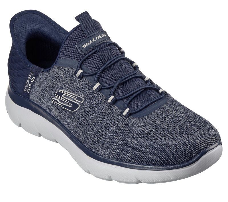 スケッチャーズ メンズ シューズ スニーカー Skechers Hands Free Slipinsummits Key Pace Menshoes Navy ネイビー