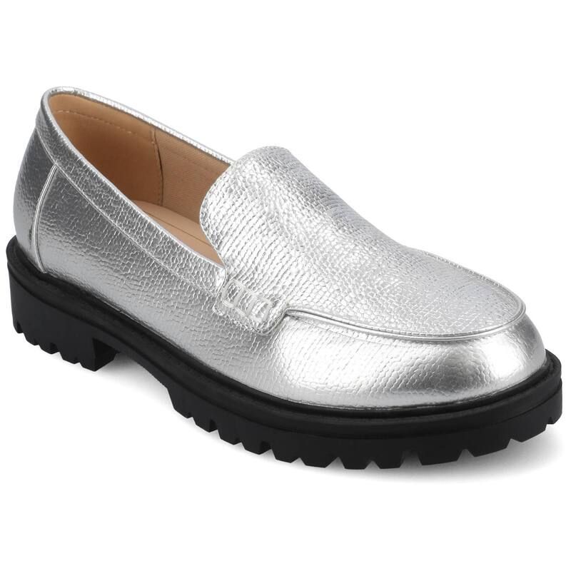 ジャーニー レディース シューズ スリッポン・ローファー Journeerika Tru Comfort Foam Womens Loafersilver シルバー