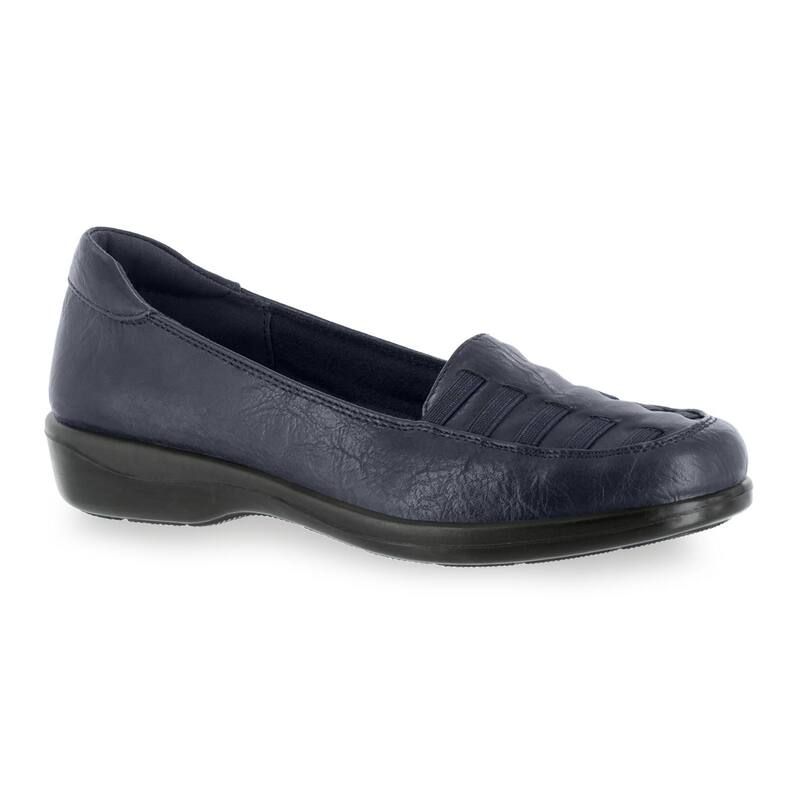 イージーストリート レディース シューズ スリッポン・ローファー Easy Street Genesis Womens Comfort SlipOn Shoes Navy ネイビー