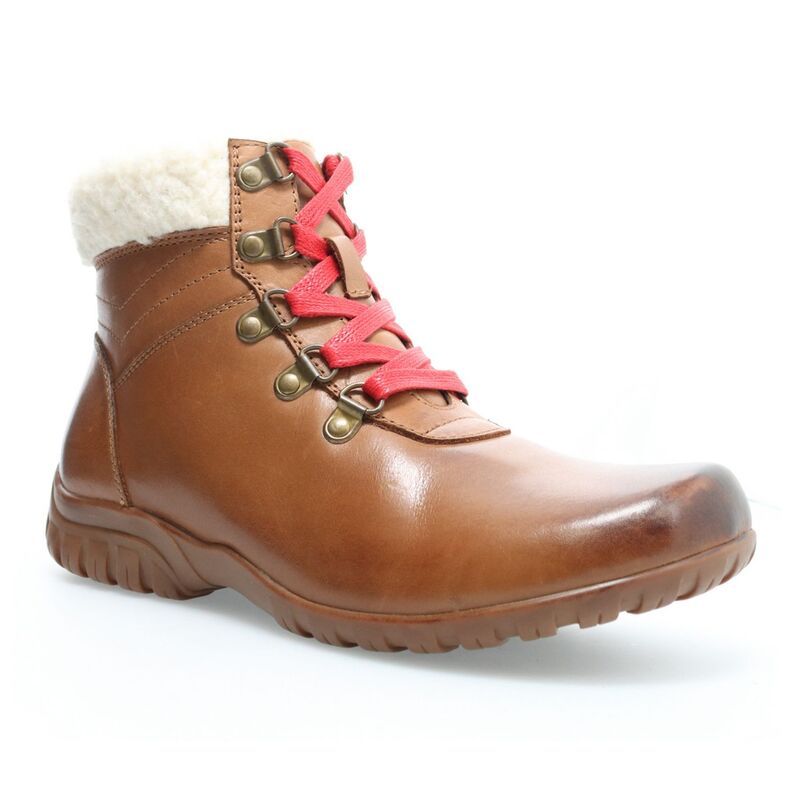 プロペット レディース シューズ ブーツ・レインブーツ アンクル レザー Propet Dasher Womens Leather Ankle Boots Tan タン