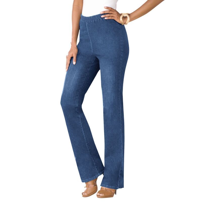 ロアマンズ レディース ボトムス デニムパンツ ブーツカット プラスサイズ ブーツ Roamans Womens Plusize Bootcut Comfort Stretch Jean Medium