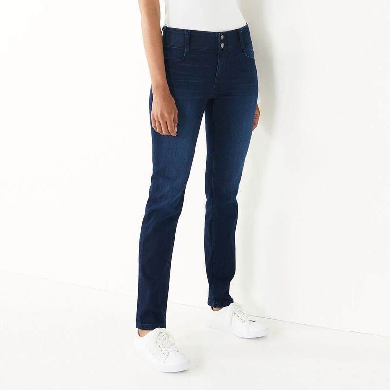 ナインウェスト レディース ボトムス デニムパンツ ジーンズ Womens Nine Westraight Jeans Rinse Wash Blast