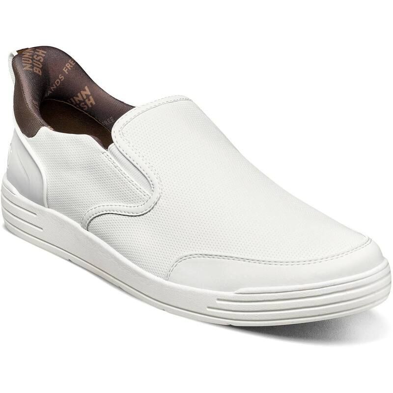 ノンブッシュ メンズ シューズ スニーカー Nunn Bush KORE City Walk MenslipOn Shoes White ホワイト