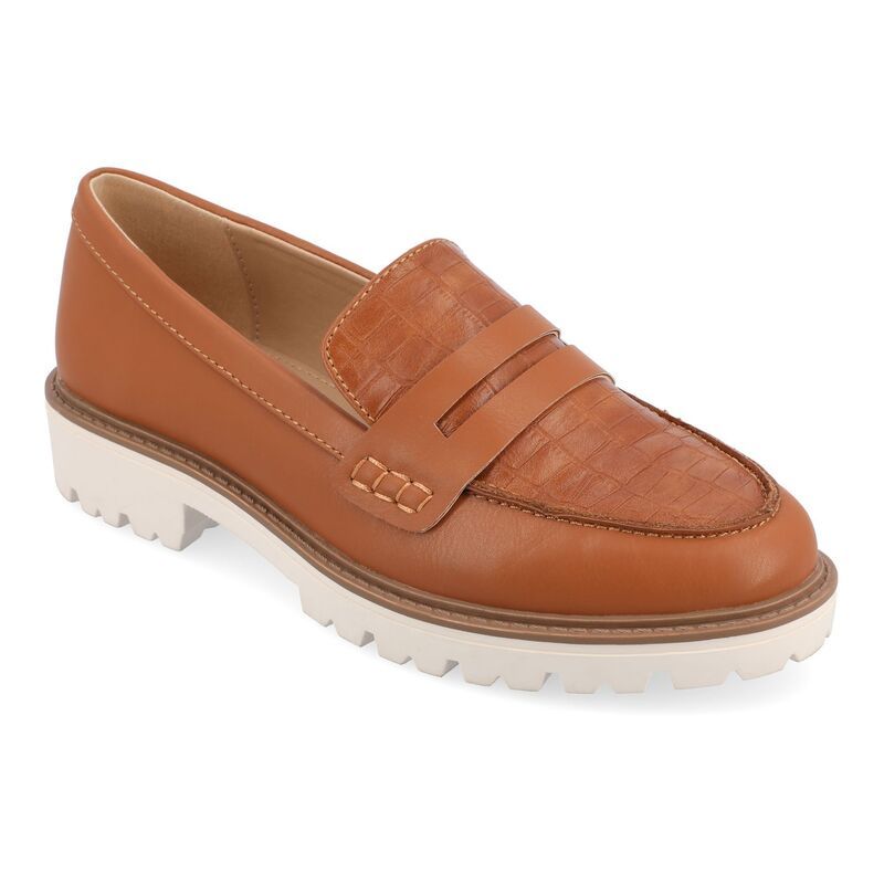 ジュルネ コレクション レディース シューズ スリッポン・ローファー Journee Collection Kenly Tru Comfort Foam Womens Loafers Tan タン
